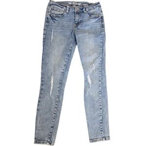 Wallflower Legendary Fit Stretch Distressed Skinny Jeans Sz 7 26x26‎